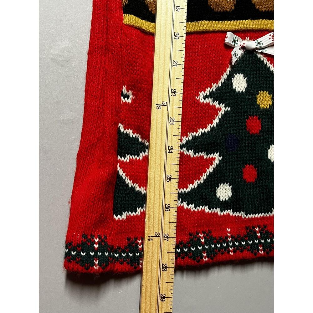 Playclothes Sweater‎ Womens Small Ugly Christmas Cardigan Gingerbread Made USA - Picture 15 of 15